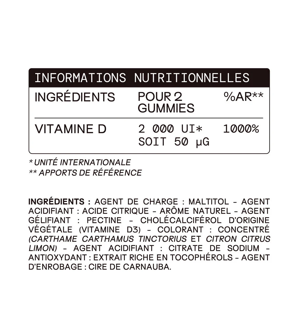 Pack Gummies Vitamine D SANS SUCRES | Santé des os et muscles | 4 x 21 jours - Image 7