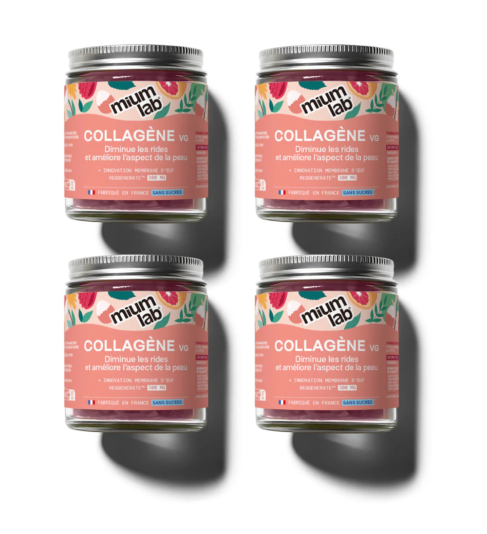 Pack Gummies Collagène VG SANS SUCRES | Hydrate & raffermit la peau | 3 mois