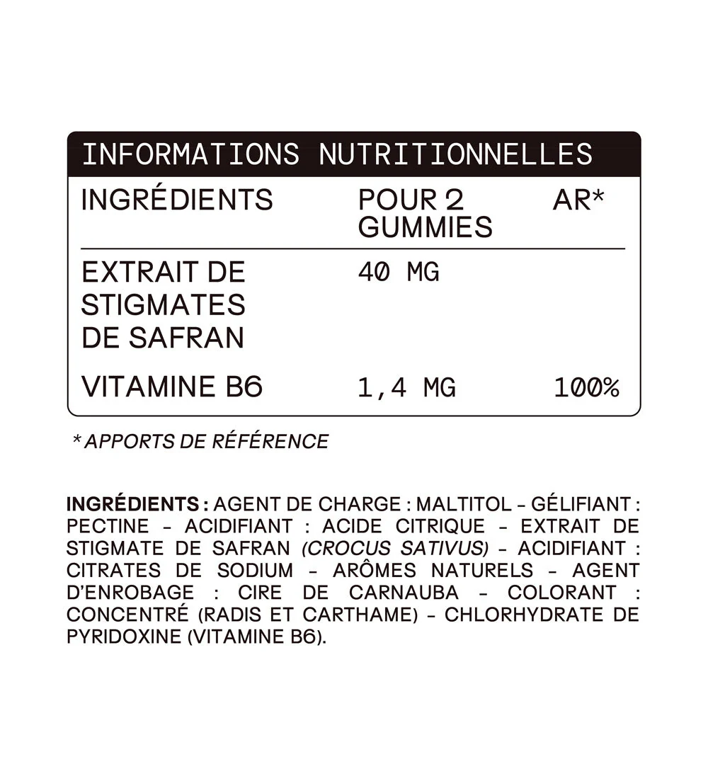 Pack Gummies Safran B6 PÊCHE & FRAISE - 4 pots | Améliore l'humeur et la concentration | 4 x 21 jours - Image 9